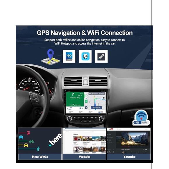 For Honda Accord 2003-2007 Apple CarPlay Android 13 Car Stereo Radio GPS WIFI FM - Picture 6 of 14